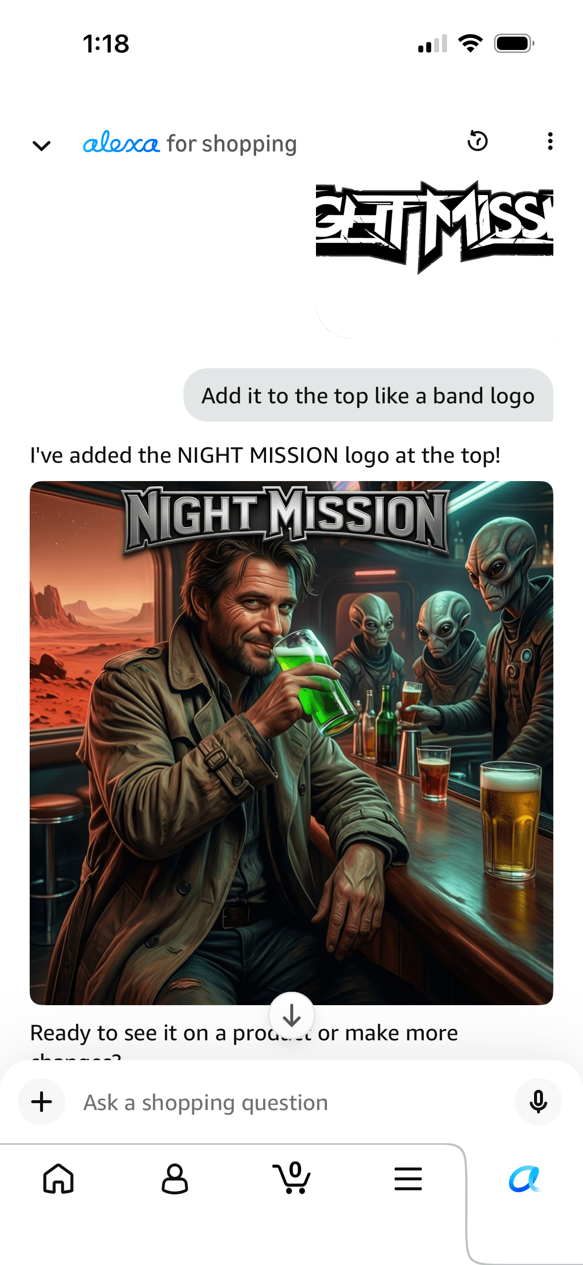 Amazon Alexa Custom AI Merch logo upload issue