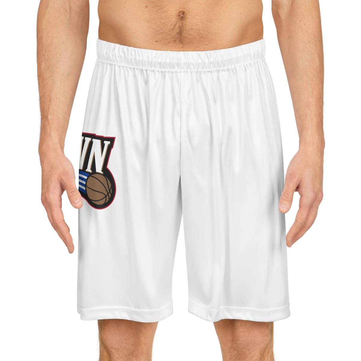 LeJawn Basketball Shorts - Lebron James Inspired 76ers Design - Seam thread color automatically matched to design - 6-size options - other product mockup