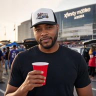LeJawn Trucker Hat - Lebron James Inspired 76ers Design - Black - One size - other product mockup
