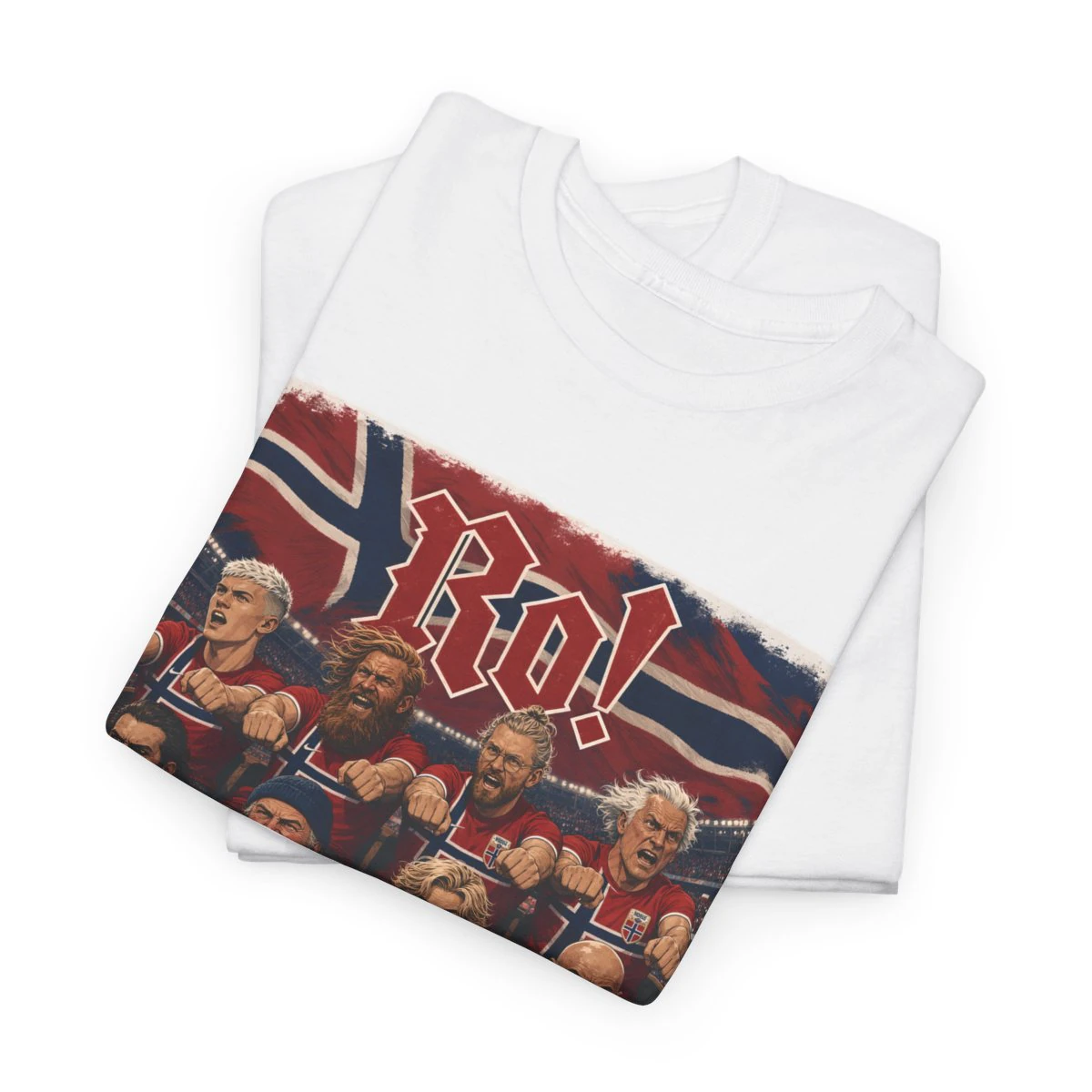 Viral Norway Viking Row "Ro!" Soccer/Football T-Shirt product mockup 6