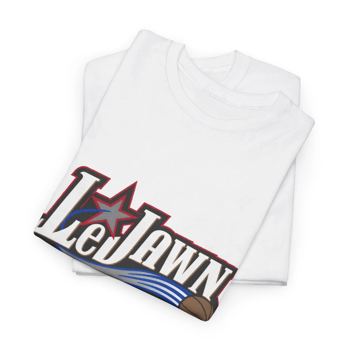 LeJawn T-Shirt - Lebron James Inspired 76ers Design - White - 8-size options - other product mockup