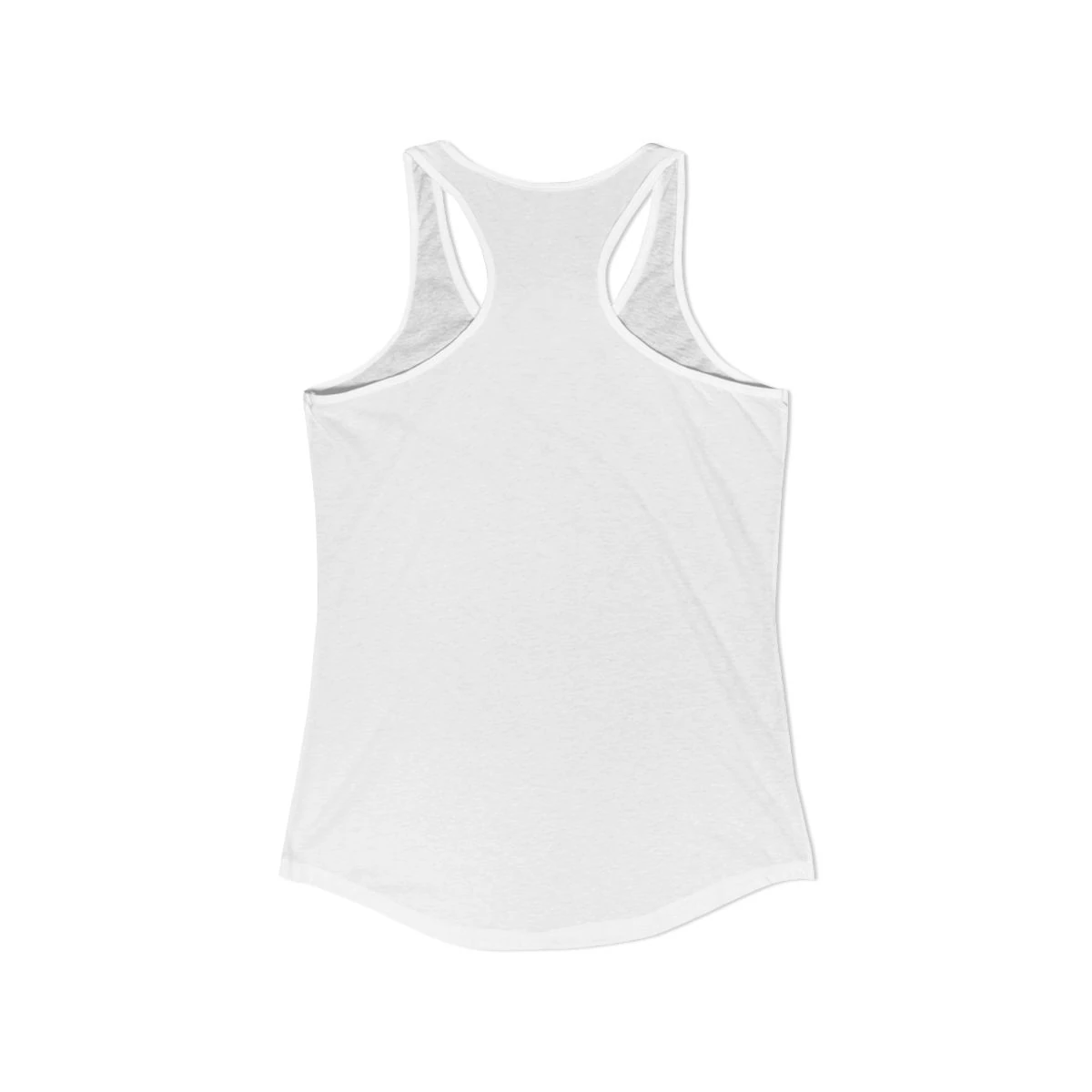 LeJawn Women's Racerback Tank - Lebron James Inspired 76ers Design - Solid White - 5-size options - back product mockup