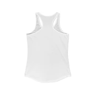LeJawn Women's Racerback Tank - Lebron James Inspired 76ers Design - Solid White - 5-size options - back product mockup