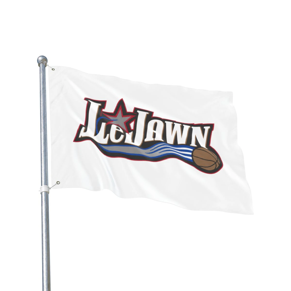 LeJawn Double Sided Tailgate Flag - Lebron James Inspired 76ers Design - color options - 30'' × 40'' - other product mockup