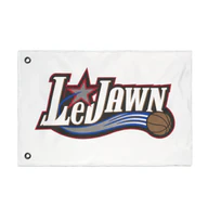 LeJawn Double Sided Tailgate Flag - Lebron James Inspired 76ers Design - color options - 12'' × 18'' - other product mockup