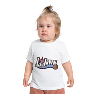 LeJawn Baby Short Sleeve T-Shirt - Lebron James Inspired 76ers Design - White - 4-size options - other product mockup