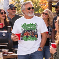 Smokin' Two Turkeys Eagles Cowboys 11.26.26 T-Shirt, White, product view 1