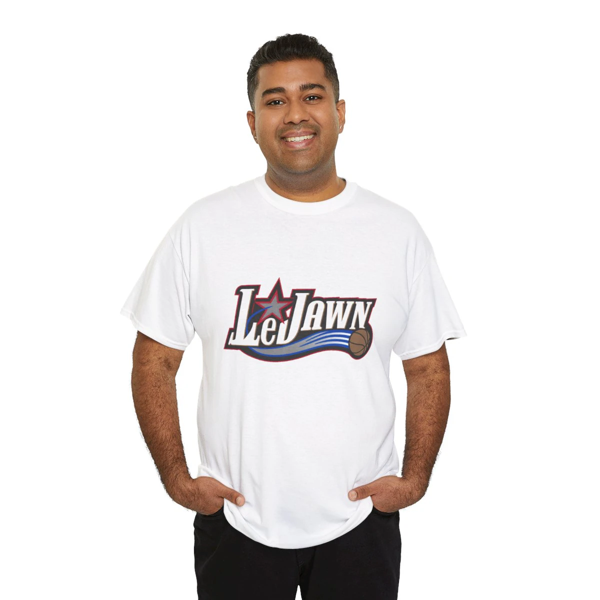 LeJawn T-Shirt - Lebron James Inspired 76ers Design - White - 8-size options - other product mockup