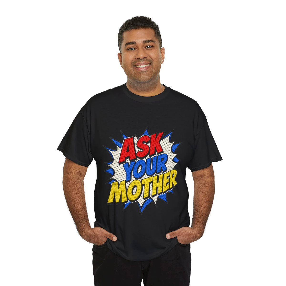 "Ask Your Mother" Vintage Comic Unisex T-Shirt product mockup 1