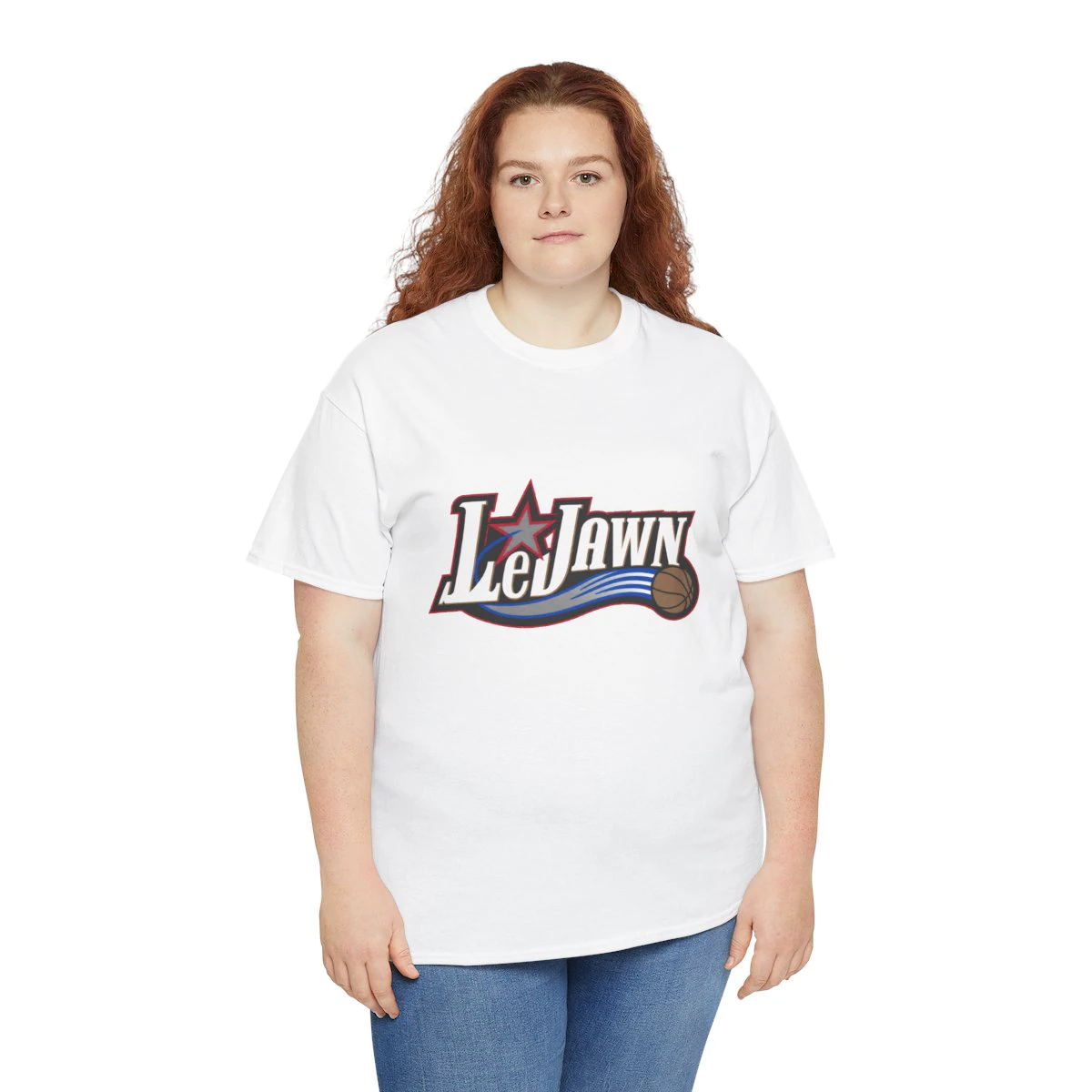 LeJawn T-Shirt - Lebron James Inspired 76ers Design - White - 8-size options - other product mockup