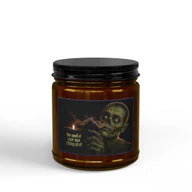 Smell of Your Nose Cut Off Unscented Halloween Candle - Amber Jar + Black Lid, 4oz, other product view