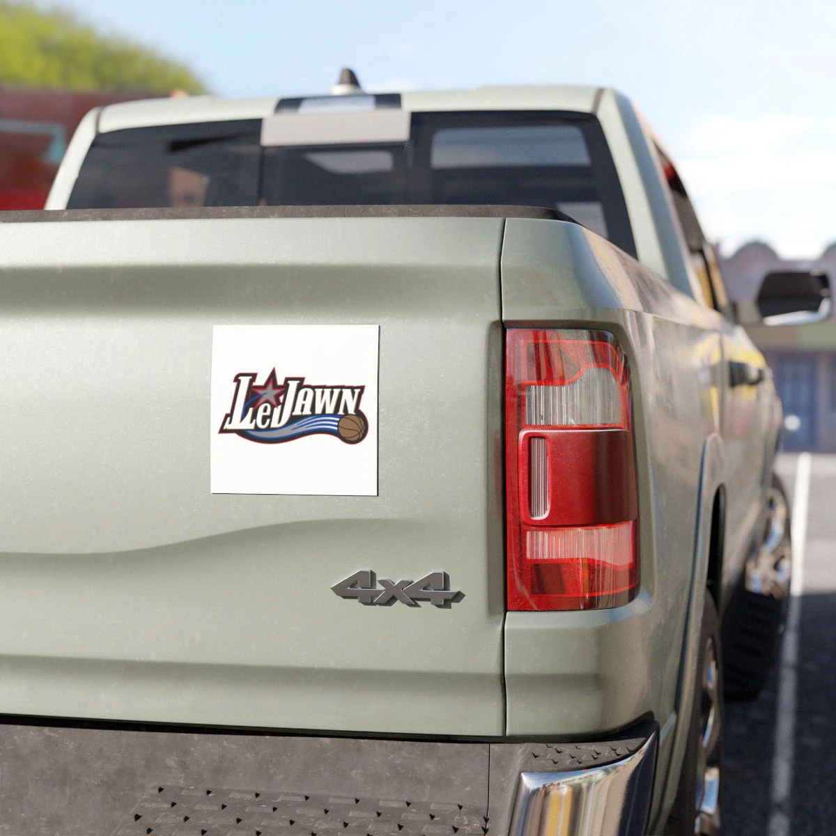 LeJawn Car Magnet - Lebron James Inspired 76ers Design - color options - 5'' × 5'' - other product mockup