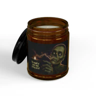 Smell of Your Nose Cut Off Unscented Halloween Candle - Amber Jar + Black Lid, 9oz, other product view