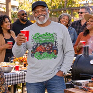 Smokin' Two Turkeys Eagles Cowboys 11.26.26 Long Sleeve T-Shirt, Sport Grey, product view 2