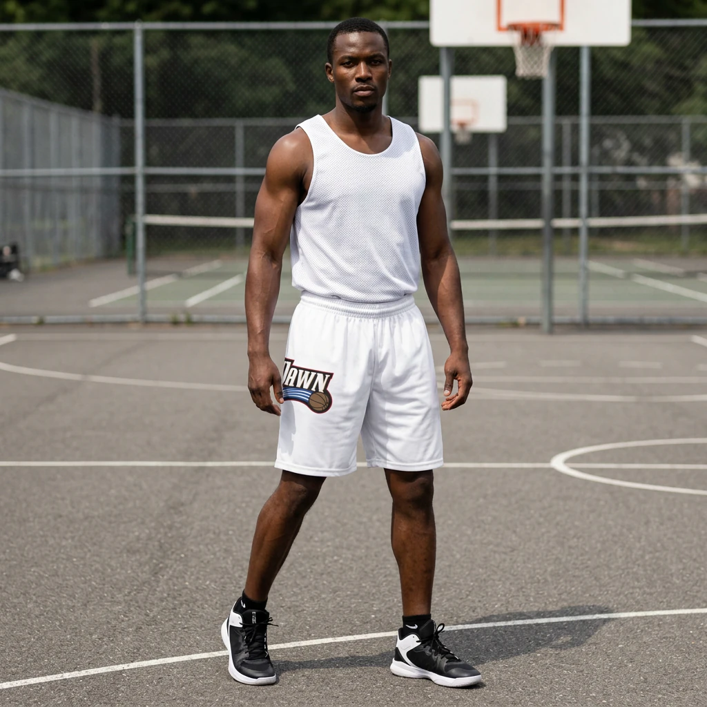 LeJawn Basketball Shorts - Lebron James Inspired 76ers Design - Seam thread color automatically matched to design - 6-size options - other product mockup