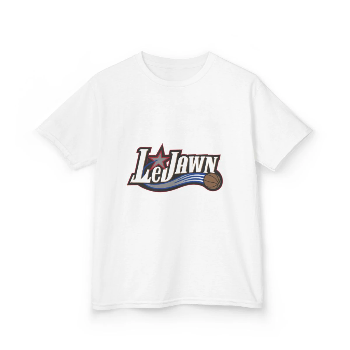 LeJawn Kids T-Shirt - Lebron James Inspired 76ers Design - White - 5-size options - other product mockup