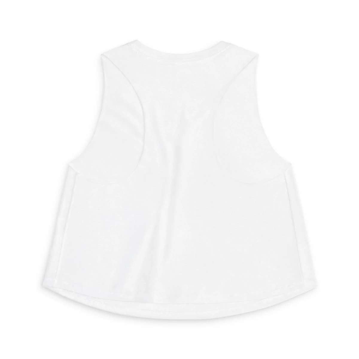 LeJawn Women's Crop Top - Lebron James Inspired 76ers Design - Solid White Blend - 5-size options - back product mockup