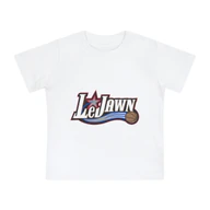 LeJawn Baby Short Sleeve T-Shirt - Lebron James Inspired 76ers Design - White - 4-size options - front product mockup