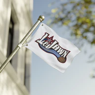 LeJawn Double Sided Tailgate Flag - Lebron James Inspired 76ers Design - color options - 12'' × 18'' - other product mockup