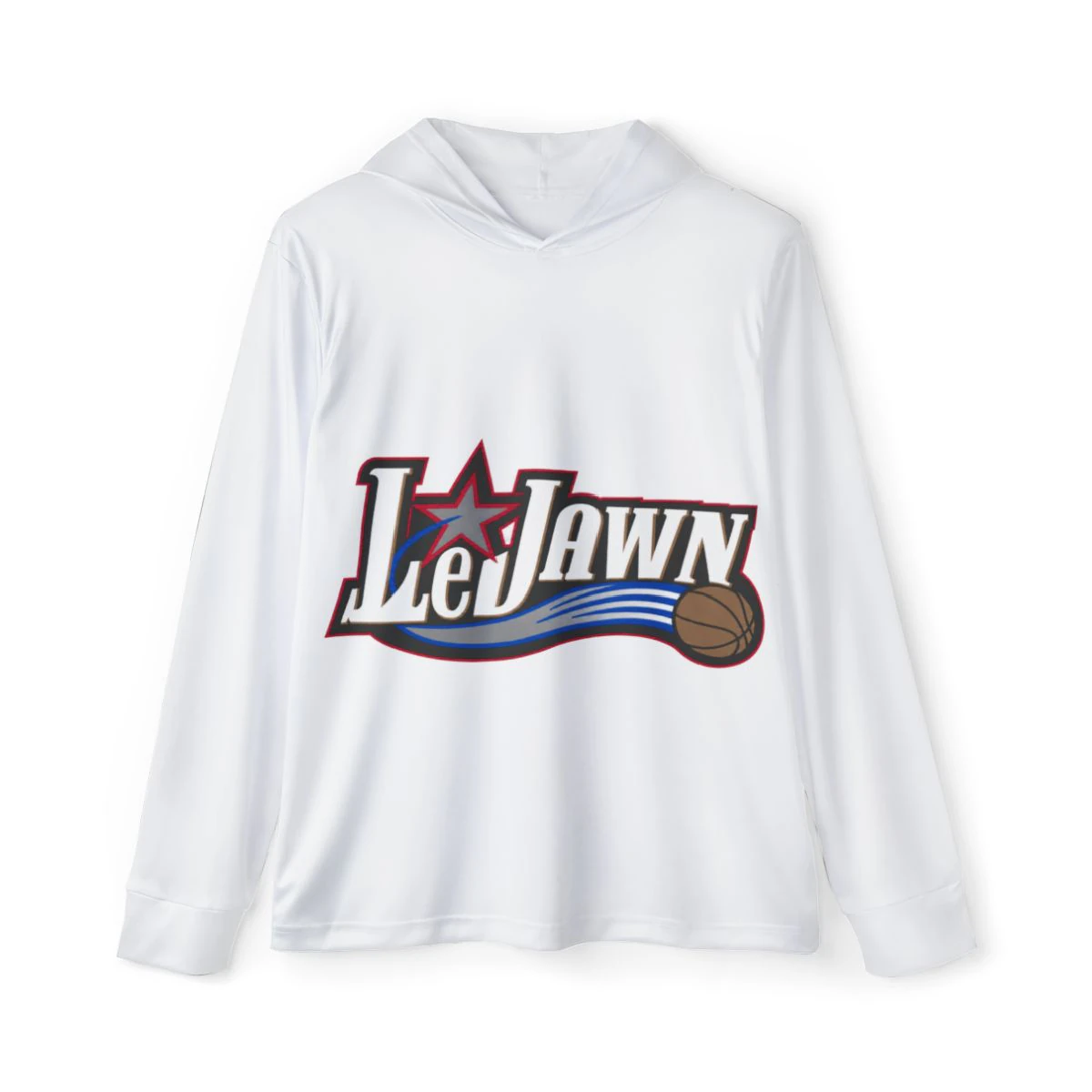 LeJawn Men's Warmup Hoodie - Lebron James Inspired 76ers Design - color options - L - other product mockup