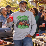 Smokin' Two Turkeys Eagles Cowboys 11.26.26 Long Sleeve T-Shirt, Sport Grey, product view 1