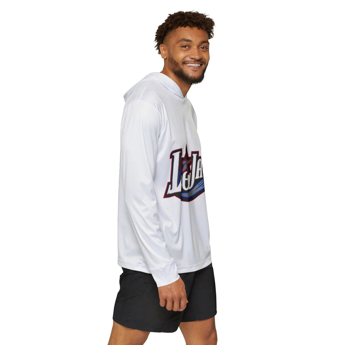 LeJawn Men's Warmup Hoodie - Lebron James Inspired 76ers Design - color options - L - other product mockup