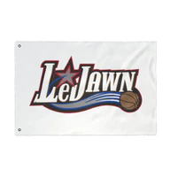 LeJawn Double Sided Tailgate Flag - Lebron James Inspired 76ers Design - color options - 24'' × 36'' - other product mockup