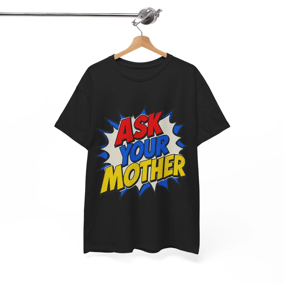"Ask Your Mother" Vintage Comic Unisex T-Shirt product mockup 3