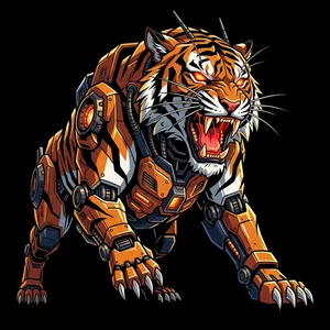 Anime / Mecha Cel-Shaded - tiger