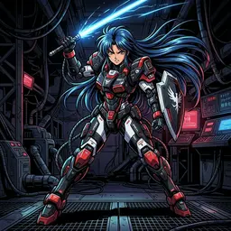 Anime / Mecha Cel-Shaded - woman