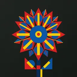 Bauhaus / Geometric - flower