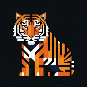 Bauhaus / Geometric - tiger