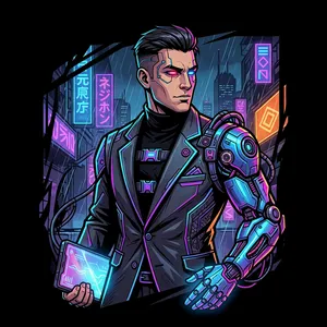 Cyberpunk / Neo-Tokyo - man