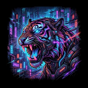 Cyberpunk / Neo-Tokyo - tiger