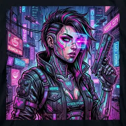 Cyberpunk / Neo-Tokyo - woman