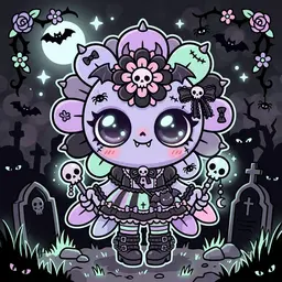 Kawaii / Pastel Goth - flower