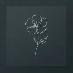 Monoline / Continuous Line - flower