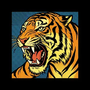 Vintage Pop-Art - tiger