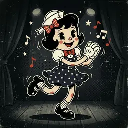 Vintage Rubber Hose (1930s) - woman