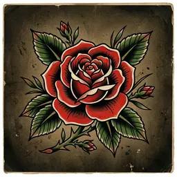 Traditional Tattoo Flash - flower