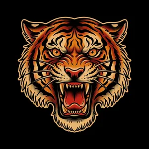 Traditional Tattoo Flash - tiger